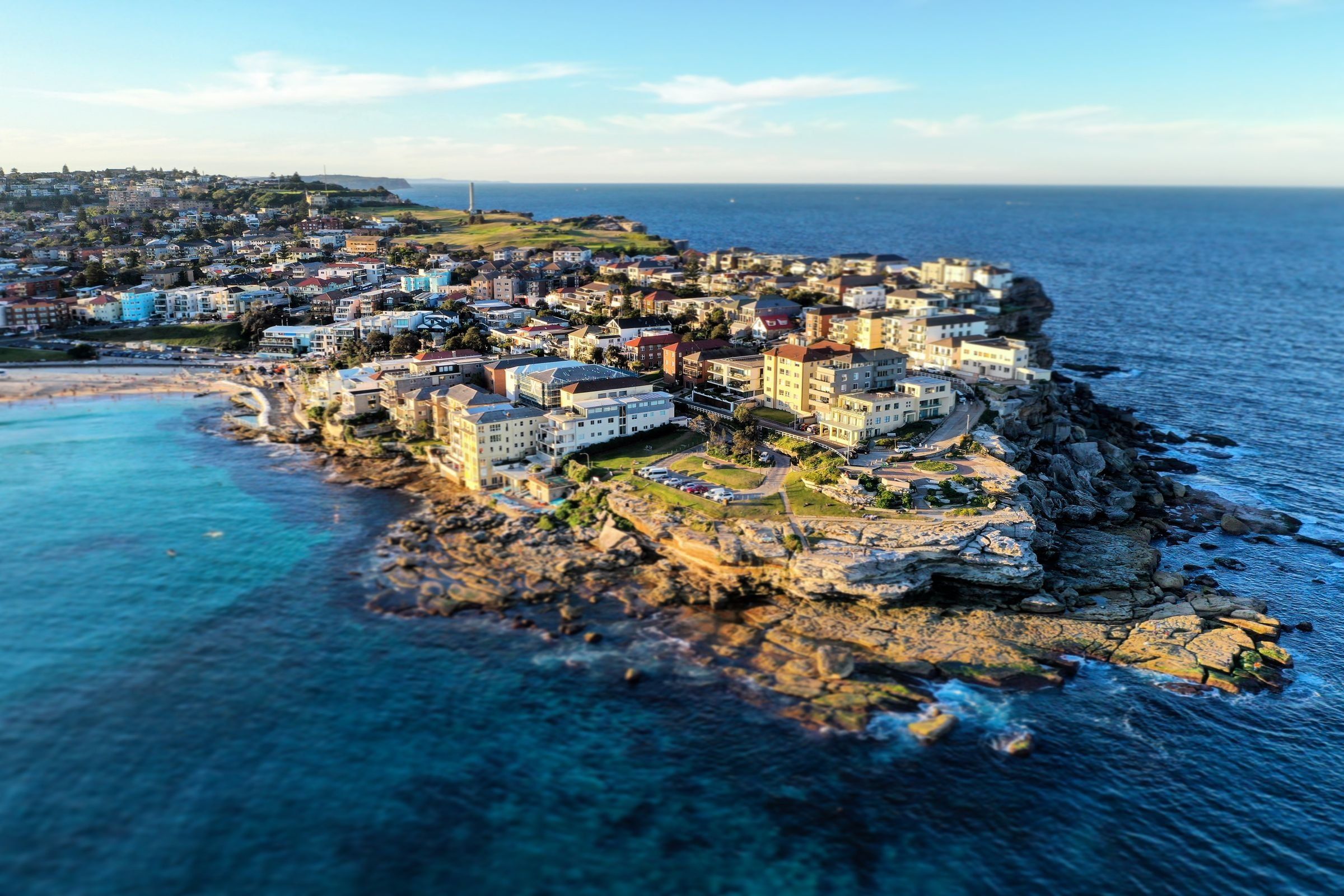 Ben Buckler headland at the north end of Bondi Beach, seen from above