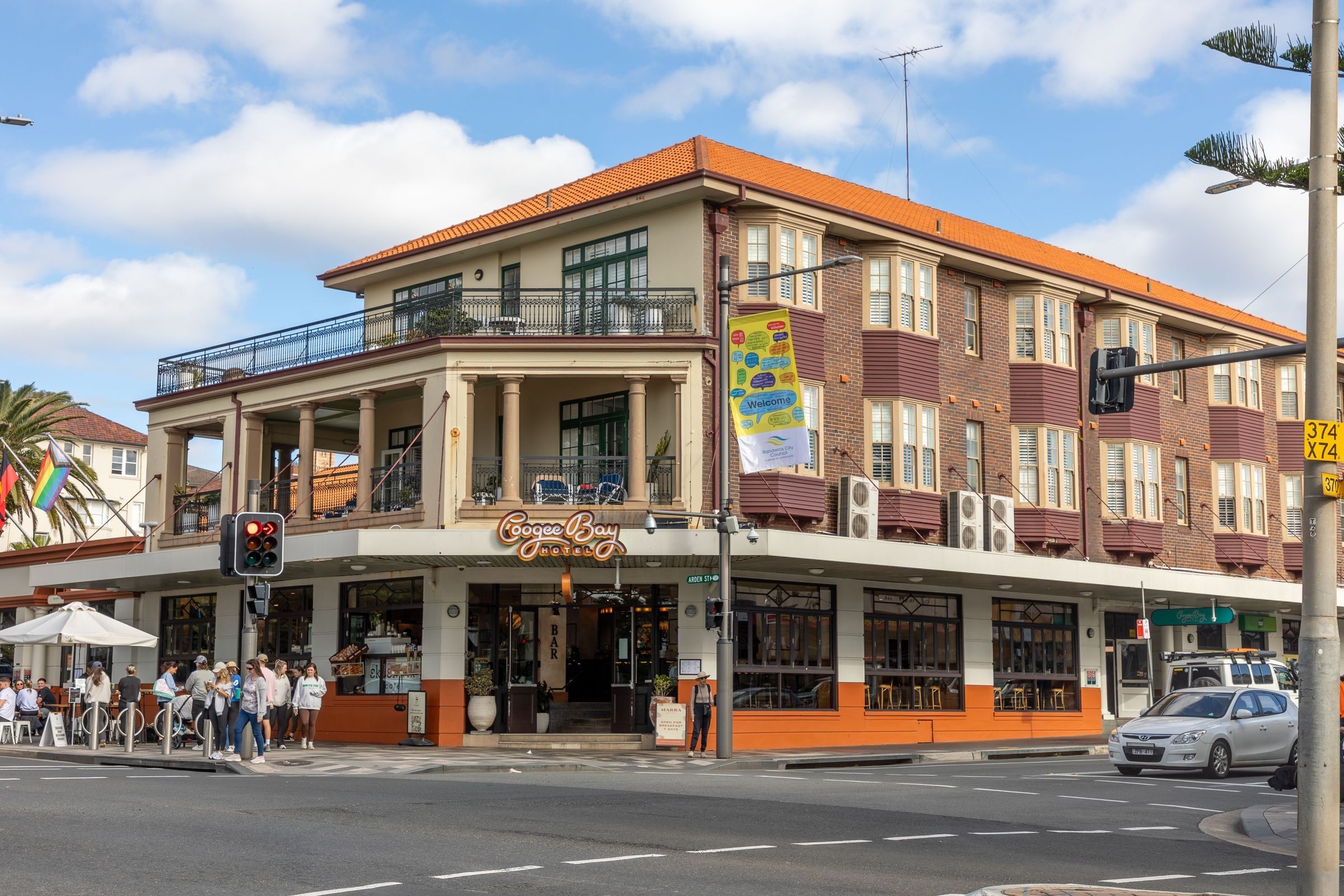 The Coogee Bay Hotel on the corner of Arden Street and Coogee Bay Road