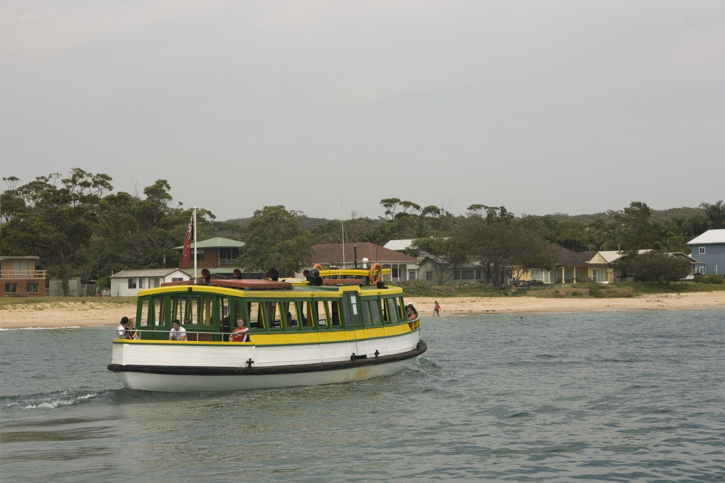 The small Cronulla to Bundeena ferry crossing Port Hacking